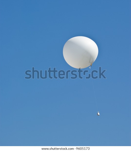 weather balloon flies into the
air