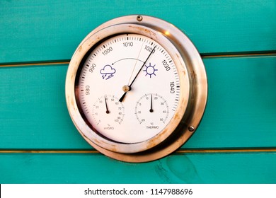 Weather dial on the wall