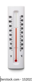 Weather Thermometer Isolated On White Background.