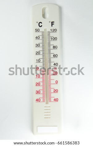 Weather Thermometer Isolated on White Background.