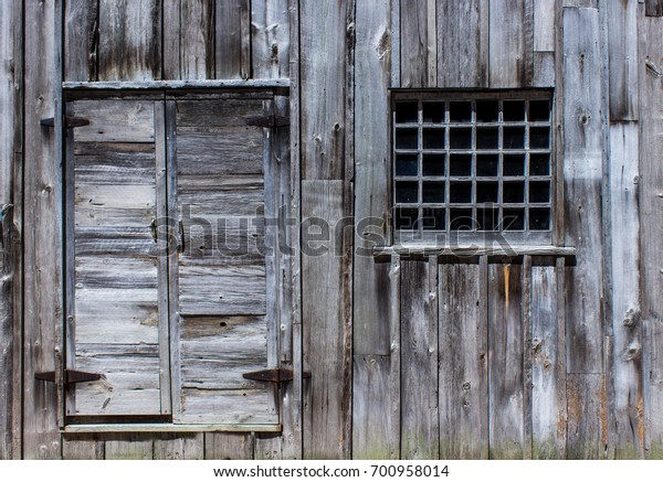 Weathered Barn Door Window Stock Photo Edit Now 700958014