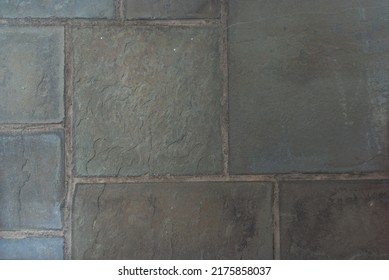 Weathered Bluestone Slate, Bluestone Paving Stones Background Texture.