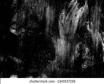 Weathered concrete wall. Rustic stone grit texture. Black stains and noise for distressed effect. Old worn vintage overlay. White paint brushed stroke. Monochrome old concrete wall background - Shutterstock ID 1343537258
