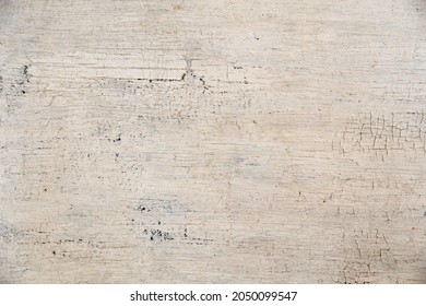 Weathered Cracked Paint Background. Grunge White Vintage Texture Pattern For Overlaying Artwork