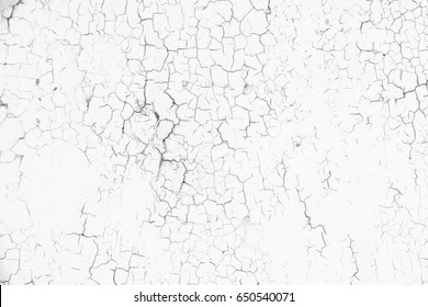 Weathered cracked paint background. Grunge black and white texture template for overlay artwork. 