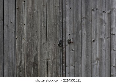 Weathered Door Of Anold Farm House