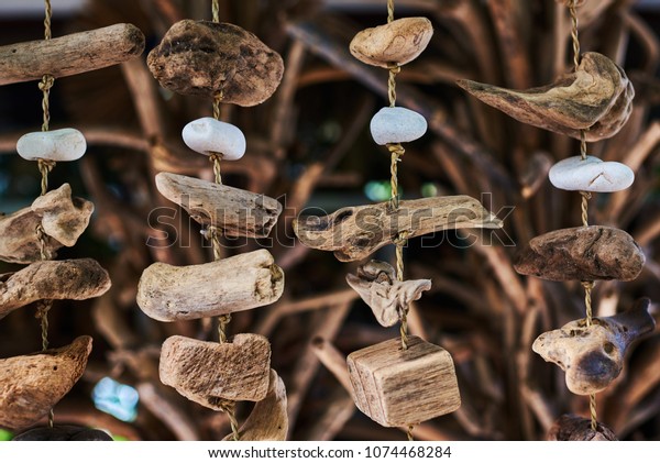 Weathered Driftwood Pieces Maritime Decorations Beautiful Stock