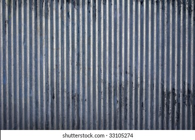 Weathered Galvanized And Corrugated Sheet Steel Texture