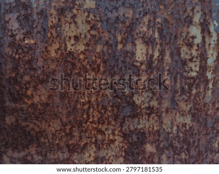 Weathered and Heavily Coroded Rust Pattern on Iron Sheet