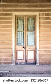 Weathered Old Door In A Crumbling Australian Farm House With Loads Of Character