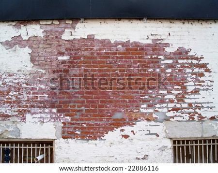 Weathered Old Store Brick Wall
