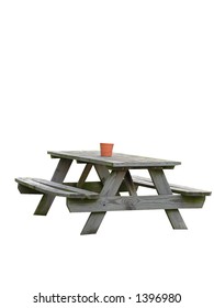 Weathered Picnic Table, Isolated