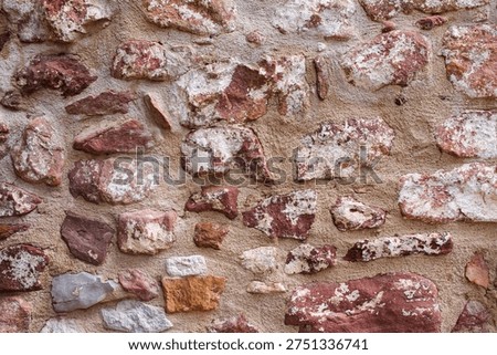 Weathered Red Sandstone Wall Texture – Natural Stone Background