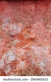 Weathered Reddish Wall In The Old Town Of Colonia Del Sacramento, Uruguay, South America 