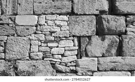 Weathered Stone Wall Texture Background