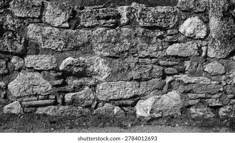 Weathered Stone Wall Texture Background