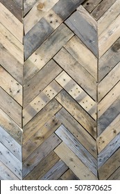 Weathered Wood Wall Background Fitted With Herringbone Pattern