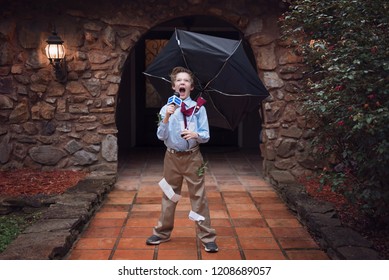 Weatherman In A Storm Kids Funny Halloween Costume