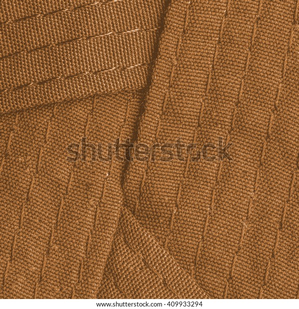 Weave Light Brown Fabric Strips Closeup Stock Photo 409933294 ...