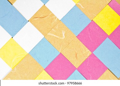 Weave Pattern Of Mulberry Paper