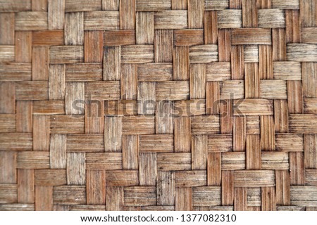 Weave pattern of Thai style background made of bamboo