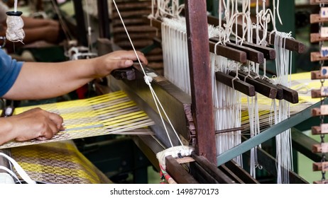 weave and Thai silk. activity involving skill in making things by hand - Shutterstock ID 1498770173