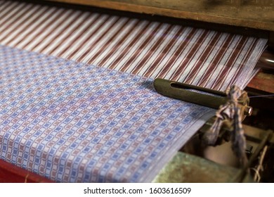 Weaving Machine In A Sweat Shop In Asia.