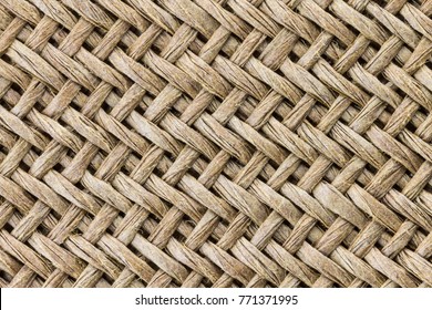 Weaving texture or weaving pattern background in macro style. Weaving texture classic retro background for design.