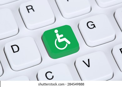 Web Accessibility Online On Internet Website Computer For Handicap People With Disabilities