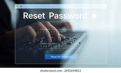 A web browser interface for the password reset function. This form allows a user to recover their account by entering and confirming a new, secure password for access. Parse
