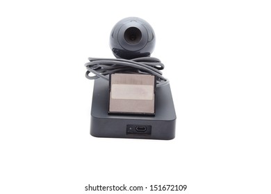 Web Cam With Card Medium And External Hard Drive Disk For Saving 