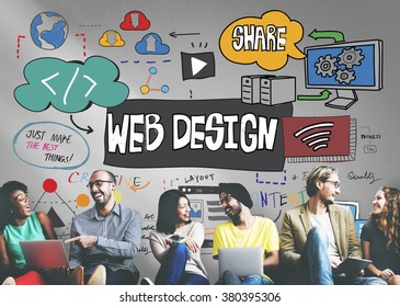 Web Design Blogging Layout Database Information Concept