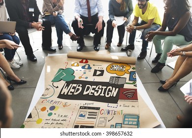 Web Design Blogging Layout Database Information Concept