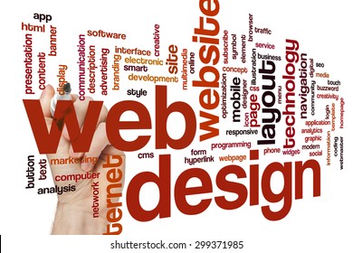 Web Design Concept Word Cloud Background Stock Photo 299371985 ...