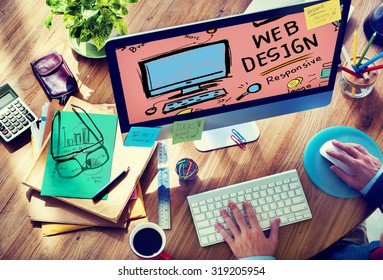 Web Design Web Development Responsive Branding Concept - Shutterstock ID 319205954