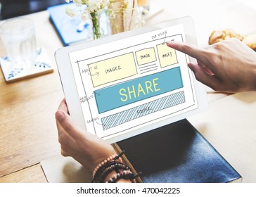 Web Design Layout Share Sharing Concept