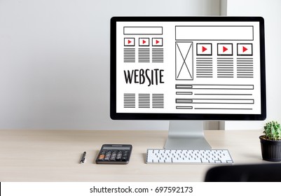 Web Design layout sketch drawing Software Media WWW and Graphic Layout Website development project