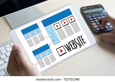 Web Design layout sketch drawing Software Media WWW and Graphic Layout Website development project