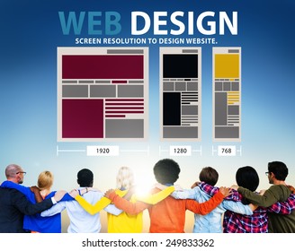 Web Design Network Website Ideas Media Information Concept