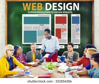 Web Design Network Website Ideas Media Information Concept