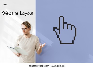 Web design programming hand cursor icon