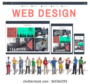 Web Design Software Technology Layout Blogging Concept