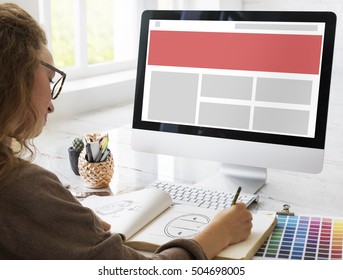 Web Design Template Copy Space Concept