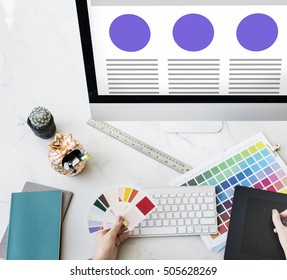 Web Design Template Copy Space Concept