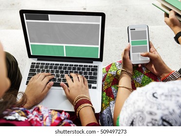 Web Design Template Copy Space Concept