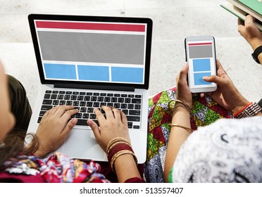 Web Design Template Copy Space Concept