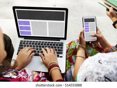 Web Design Template Copy Space Concept
