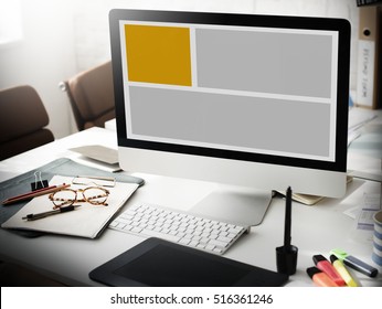 Web Design Template Copy Space Concept