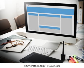 Web Design Template Copy Space Concept