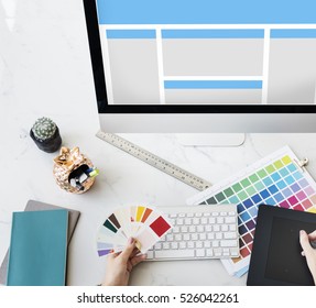 Web Design Template Copy Space Concept
